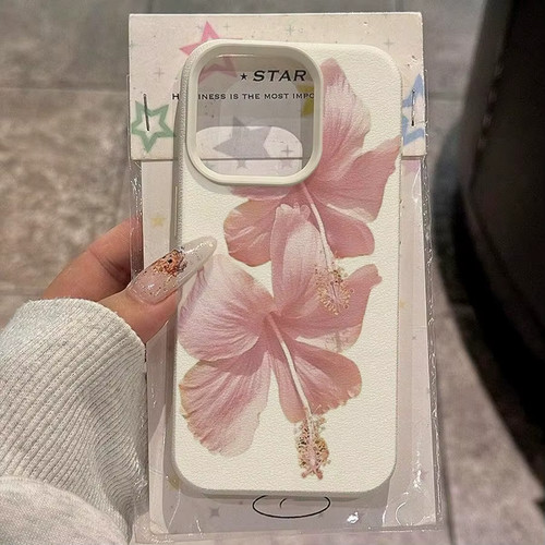 Custodia telefono ibisco rosa
